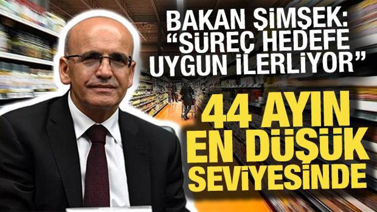 Bakan Şimşek: Enflasyon 44 ayın en d&uuml;ş&uuml;k seviyesinde
