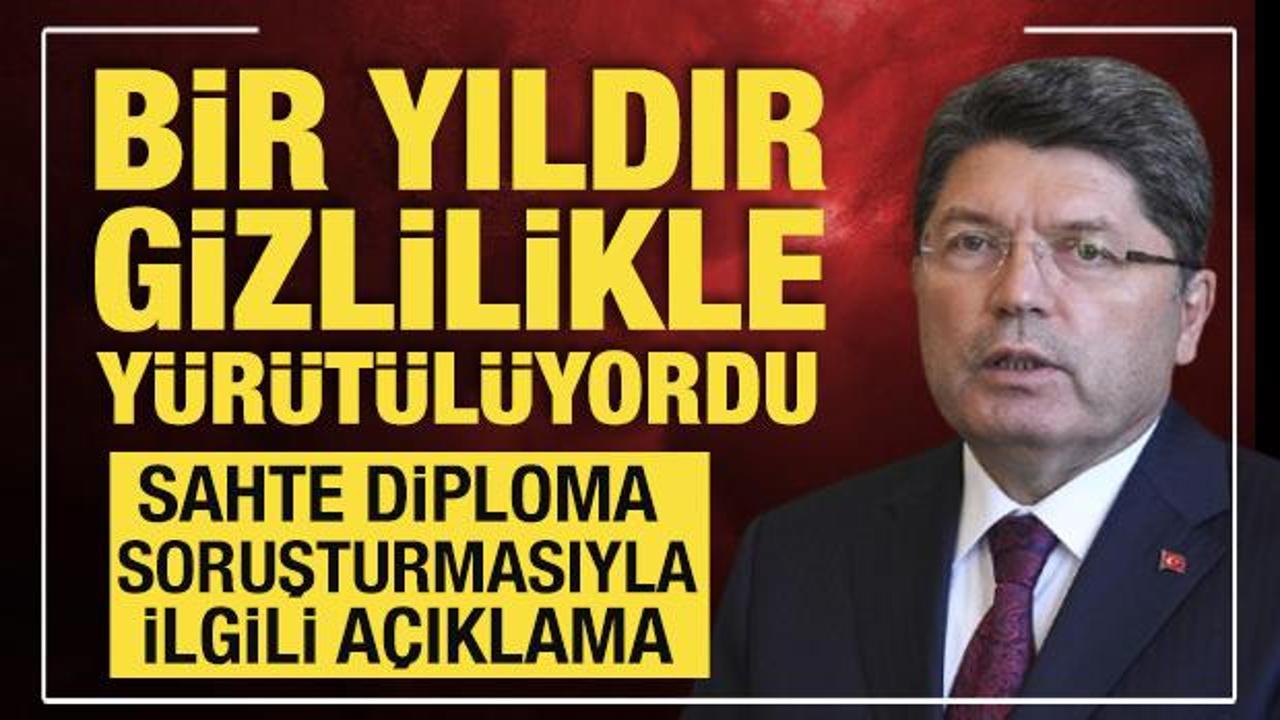 Bakan Tunç'tan sahte diploma soruşturmasıyla ilgili açıklama