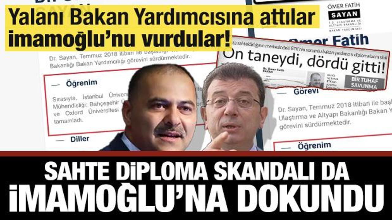 Bakan yardımcısına attıkları diploma çamuru İmamoğlu'nu vurdu