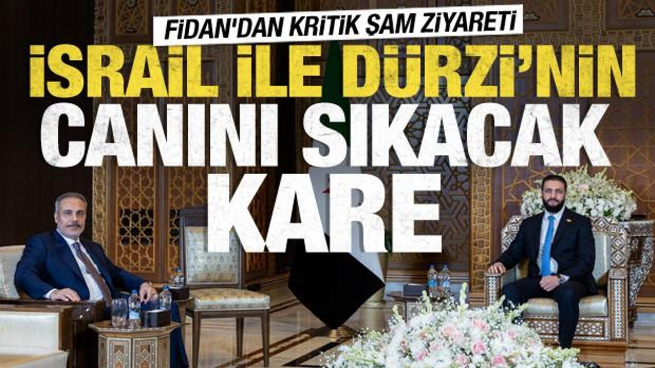 Dışişleri Bakanı Fidan Suriye'de! Şara ile görüştü