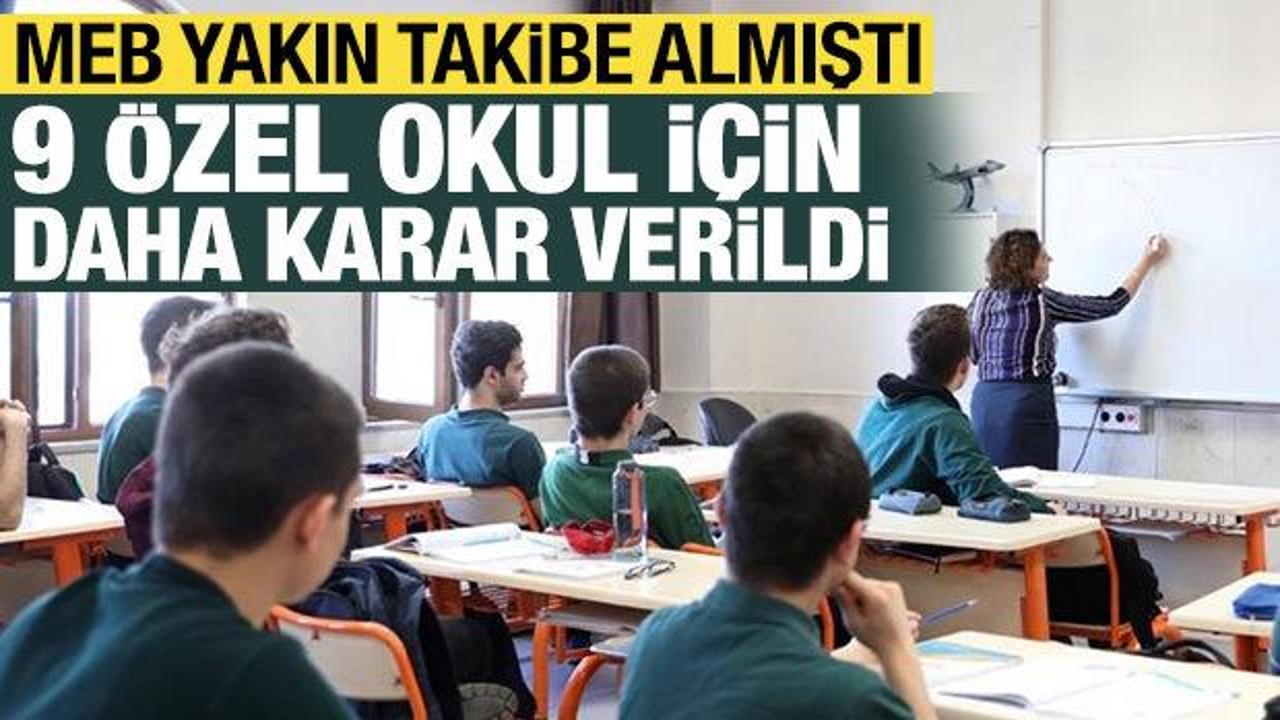 MEB, 21 özel okulun ruhsatını iptal etti