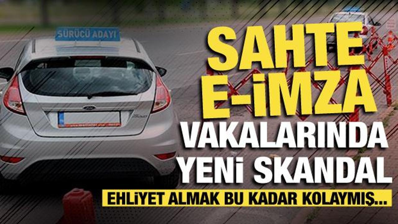 Sahte e-imza çetesinin yeni skandalı ortaya çıktı! Ehliyet sınavında 20 puanı 70 yapmışlar