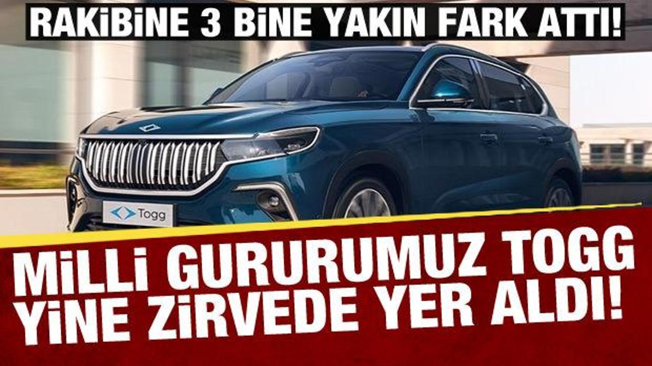 Togg yılın 7 ayında elektrikli otomobiller arasında zirvede yer aldı