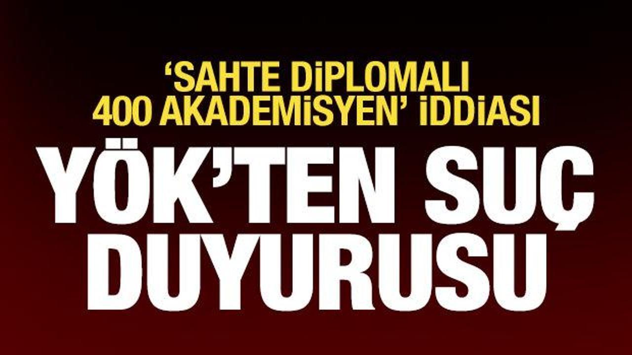 YÖK'ten "sahte diploma" için suç duyurusu