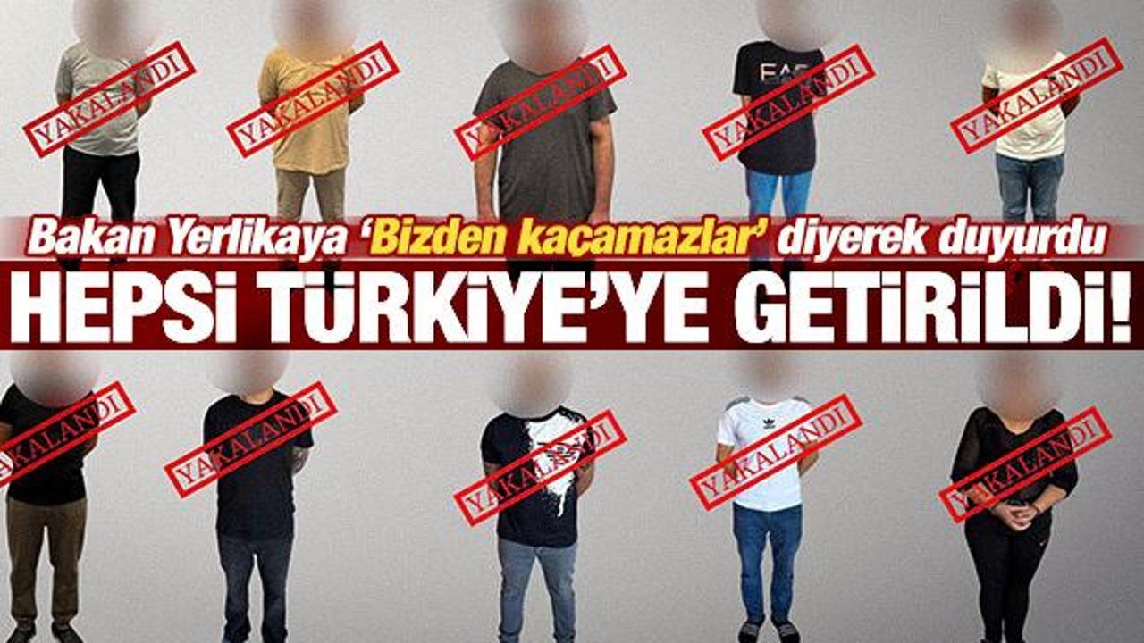 Bakan Yerlikaya paylaştı: Kırmızı bültenle ve ulusal seviyede aranan 10 kişi yakalandı!