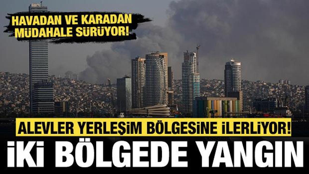 İzmir'de iki farklı bölgede yangın: Alevler yerleşim bölgesine ilerliyor!