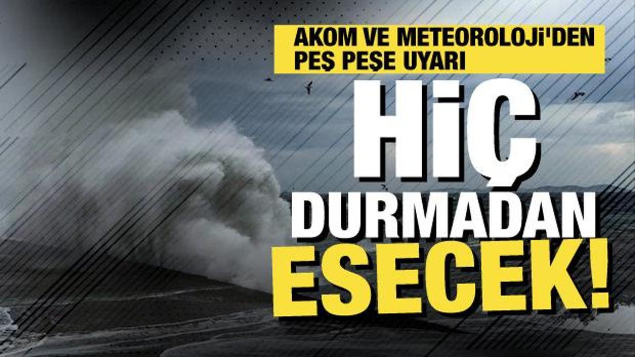 Meteoroloji'den 11 kente sarı kodlu fırtına uyarısı: 70 kilometreyi bulacak!