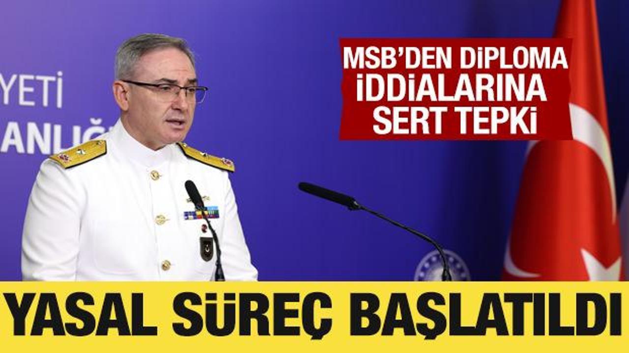 MSB'den diploma iddialarına sert tepki: Yasal süreç başlatıldı!