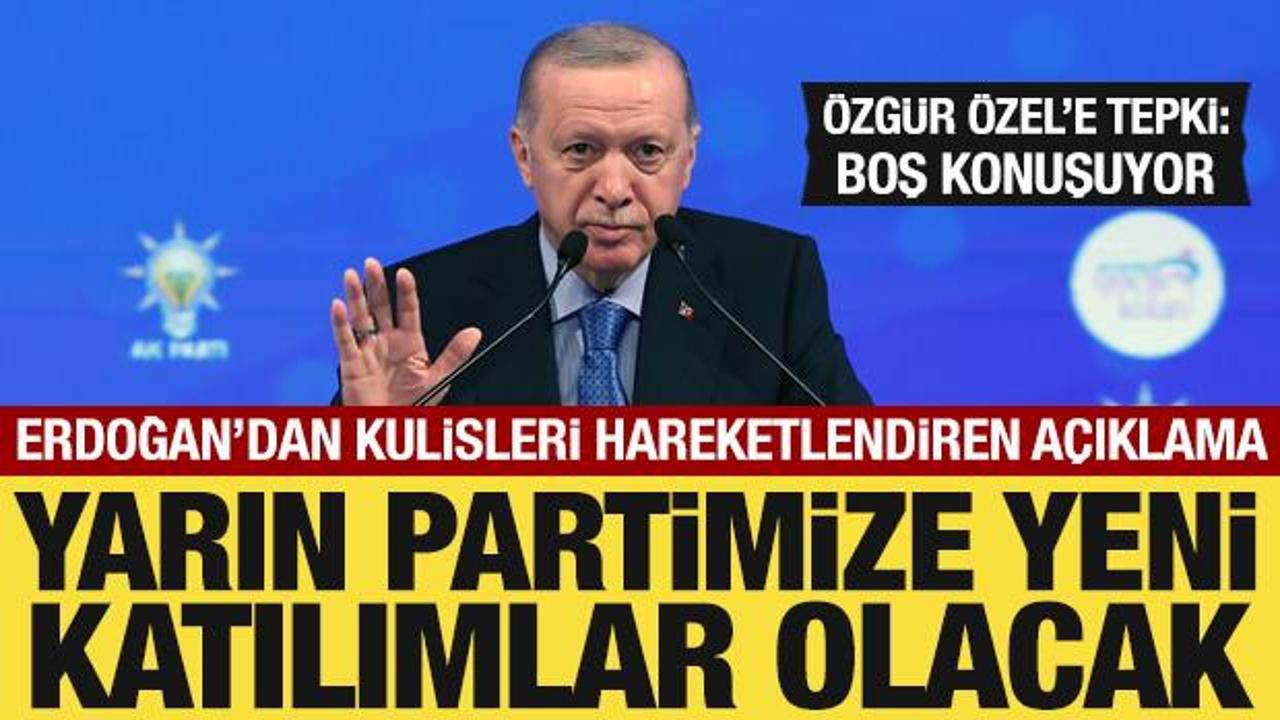 Son Dakika: Cumhurbaşkanı Erdoğan duyurdu: Yarın partimize yeni katılımlar olacak