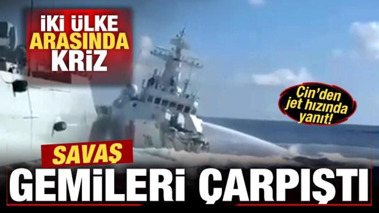 Son dakika: İki ülke arasında kriz! Savaş gemileri çarpıştı! Çin'den jet hızında yanıt