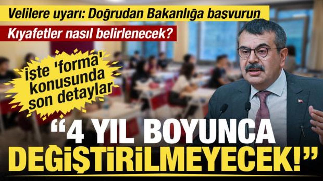 Bakan Tekin'den 'forma' açıklaması: 4 yıl boyunca değiştirilmeyecek!