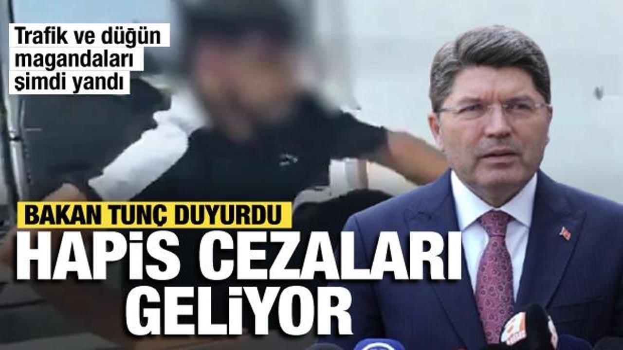 Bakan Tun&ccedil; duyurdu: Trafikte yol kesenlere, havaya ateş a&ccedil;anlara hapis geliyor
