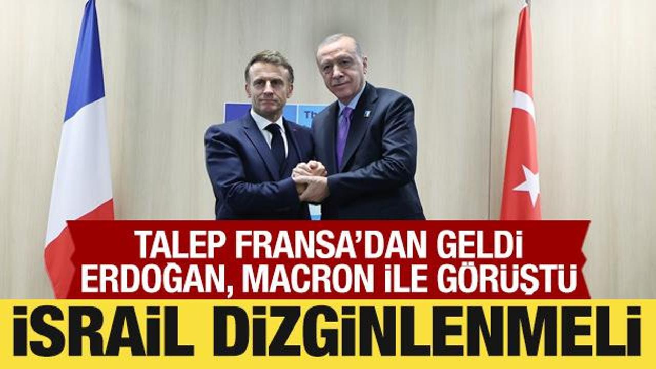 Cumhurbaşkanı Erdoğan, Macron ile g&ouml;r&uuml;şt&uuml;
