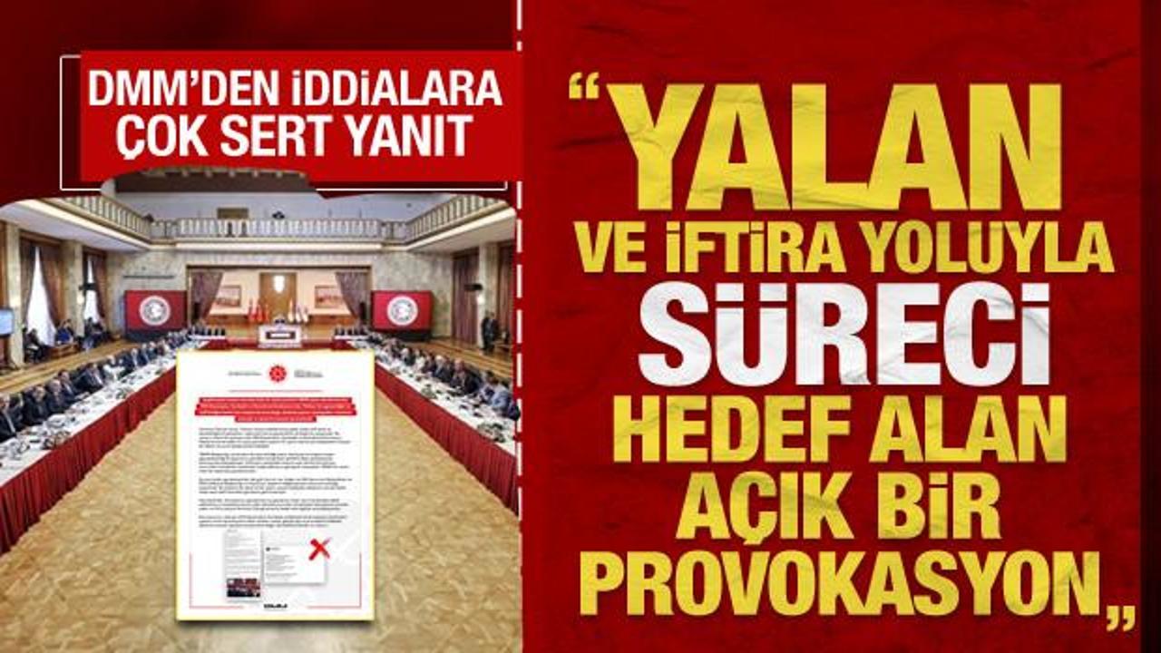 DMM, 'Terörsüz Türkiye Komisyonu'nu hedef alan iddiaları yalanladı