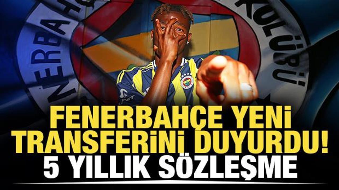 Fenerbah&ccedil;e yeni transferini duyurdu! 5 yıllık s&ouml;zleşme