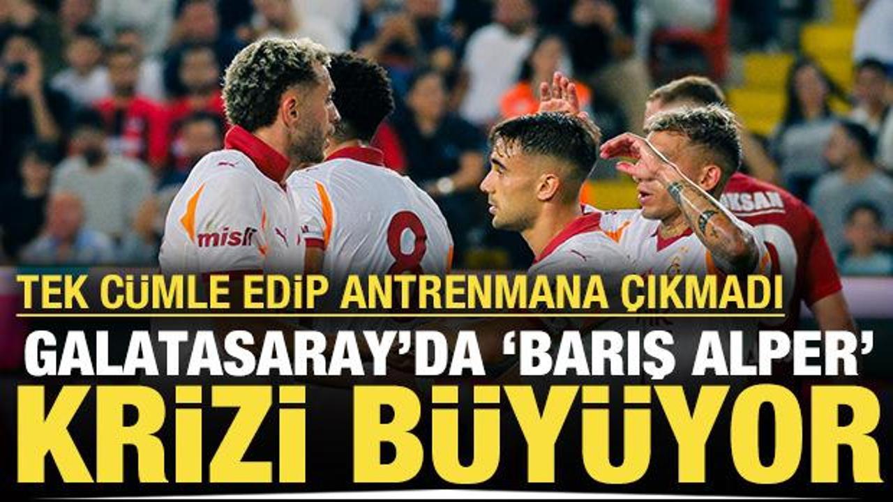 Galatasaray'da Barış Alper krizi b&uuml;y&uuml;yor: Tek c&uuml;mle edip antrenmana &ccedil;ıkmadı
