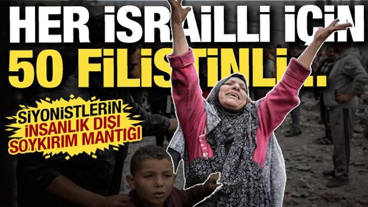 Gazze'deki katliamı ilişkin akılalmaz itiraf: Her İsrailli için 50 Filistinli...