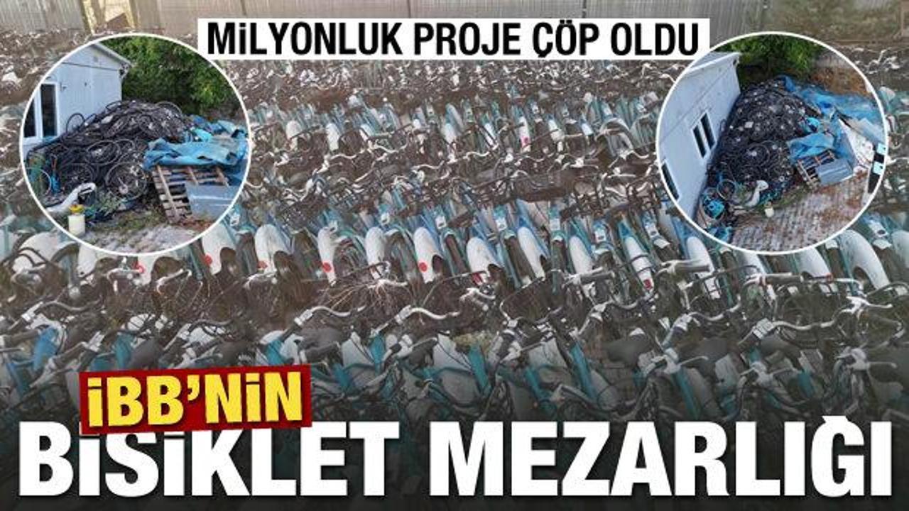 İBB'nin bisiklet mezarlığı! Milyonluk proje çöp oldu