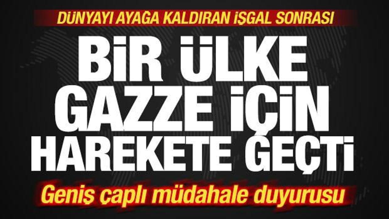 Son dakika: Bir &uuml;lke Gazze i&ccedil;in harekete ge&ccedil;ti! Geniş &ccedil;aplı m&uuml;dahale duyurusu