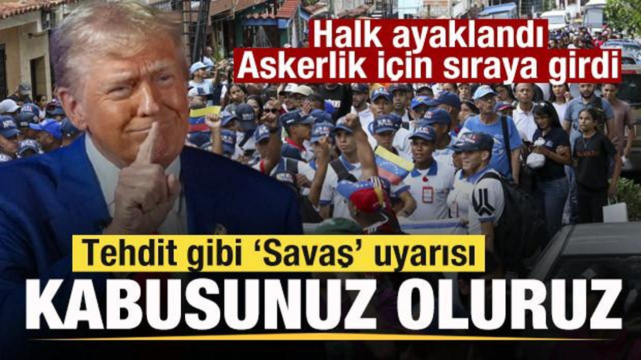 ABD'ye tehdit gibi 'savaş' uyarısı! Kabusunuz oluruz! On binler askerlik i&ccedil;in akın etti