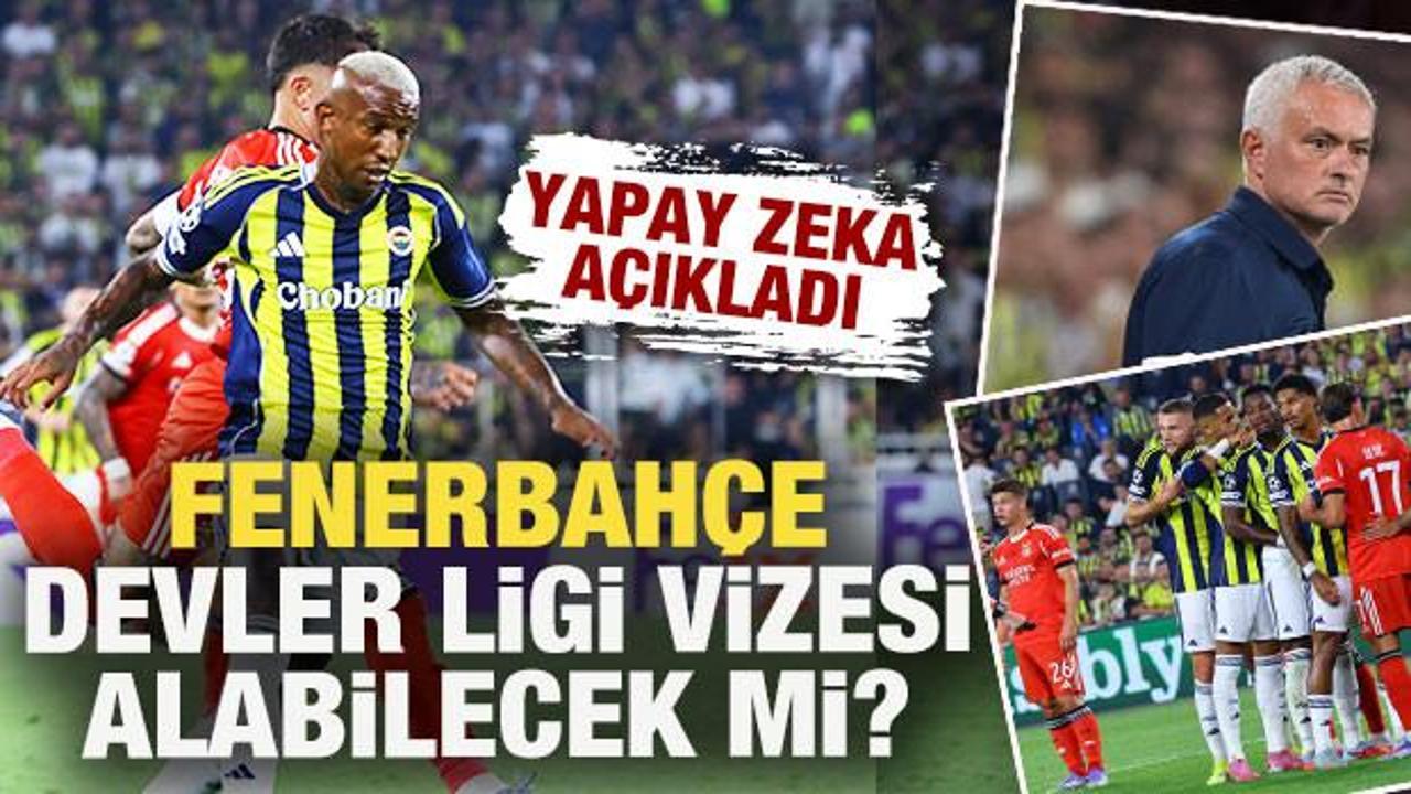 Fenerbahçe, Devler Ligi vizesi alabilecek mi? Yapay zeka açıkladı