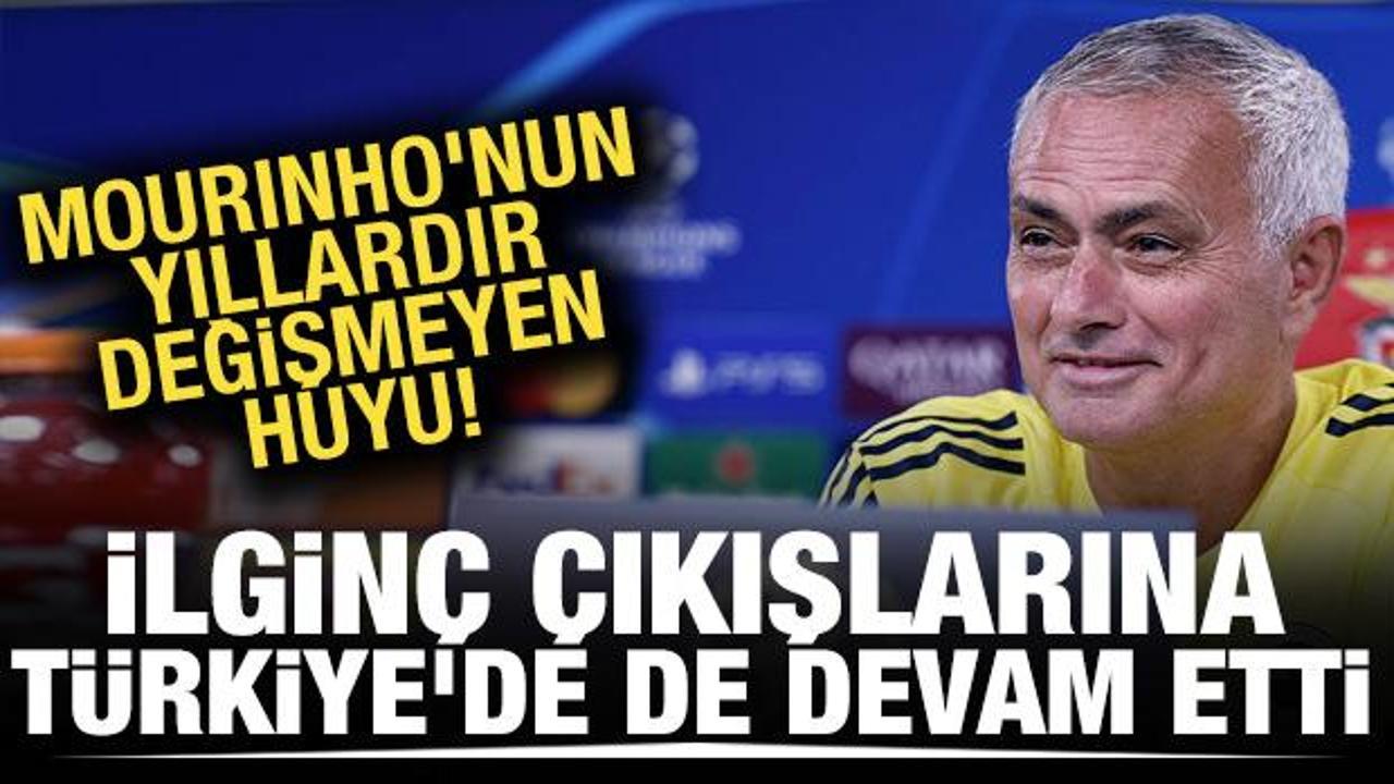 Jose Mourinho'nun yıllardır değişmeyen huyu! İlgin&ccedil; &ccedil;ıkışlarına T&uuml;rkiye'de de devam etti