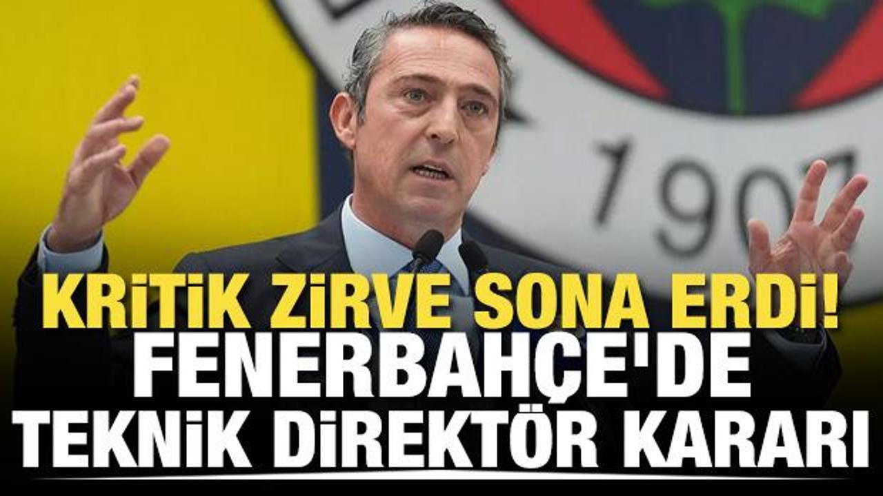 Kritik zirve sona erdi! Fenerbahçe'de teknik direktör kararı