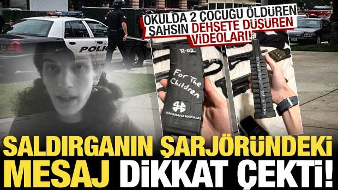 Okulda katliam yapan saldırganın dehşete düşüren videoları! Şarjördeki notlar dikkat çekti
