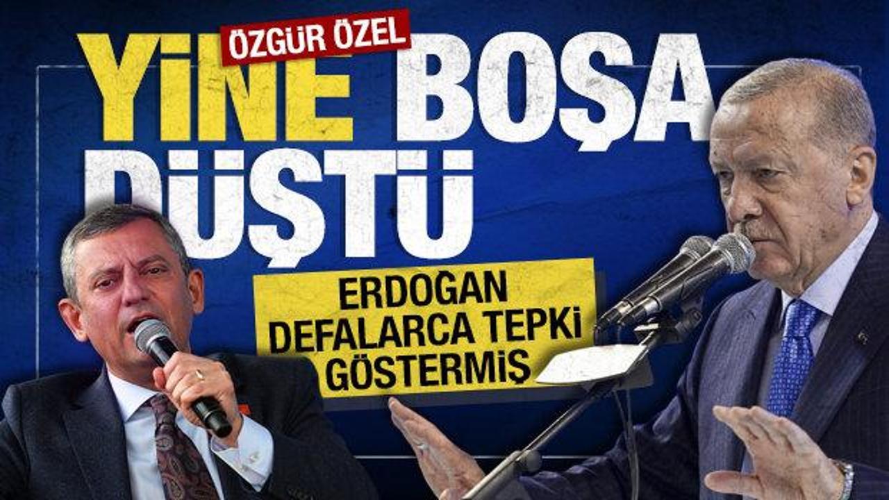 Özgür Özel yine boşa düştü: Erdoğan, İsrail ve ABD'ye defalarca tepki göstermiş