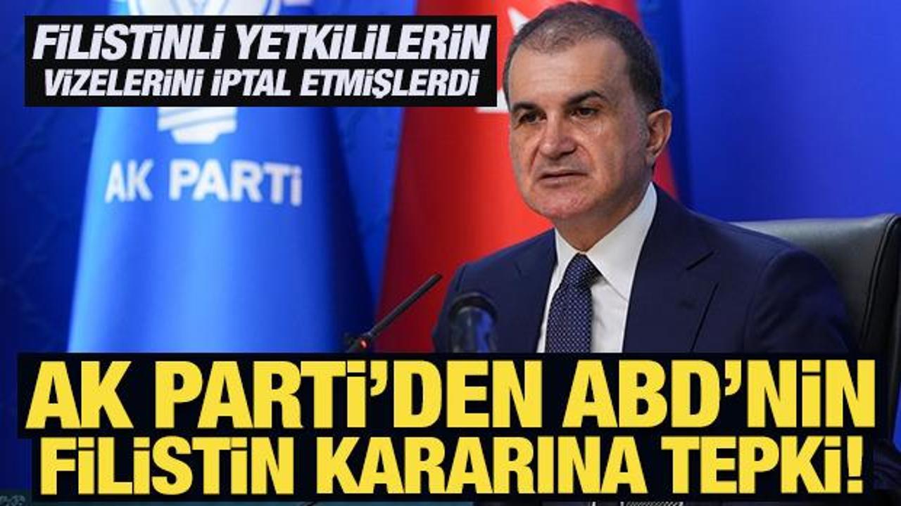 Son Dakika: AK Parti'den ABD'nin Filistin kararına tepki!