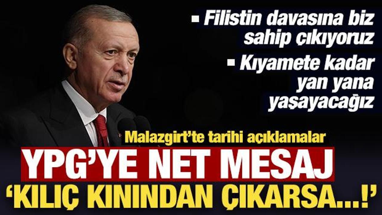 Son Dakika: Cumhurbaşkanı Erdoğan'dan YPG'ye net mesaj: Kılı&ccedil; kınından &ccedil;ıkarsa...!
