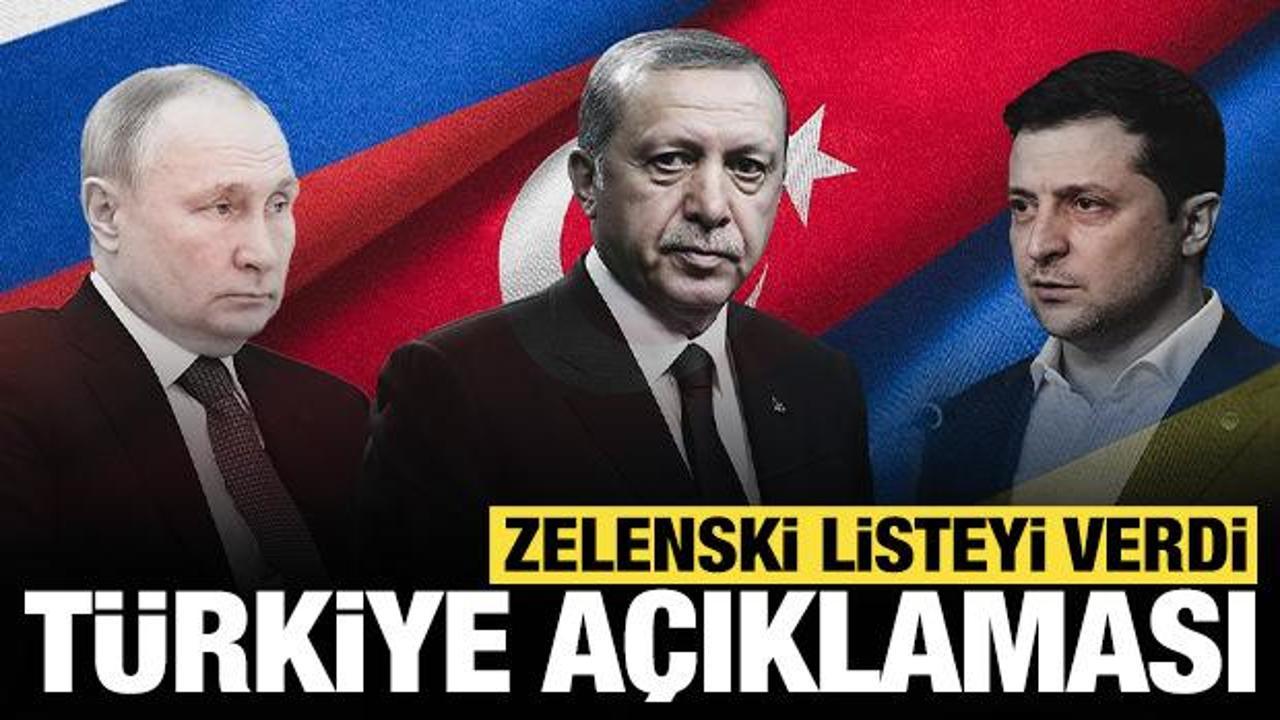 Ukrayna Devlet Başkanı Zelenski'den Türkiye açıklaması!