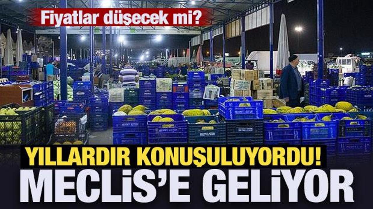Yıllardır konuşuluyordu! Hal yasası Meclis'e geliyor