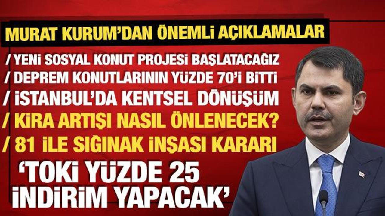 Bakan Kurum duyurdu: TOKİ'den gençlere özel kontenjan