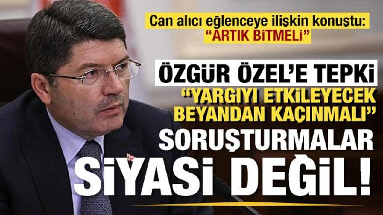 Bakan Tunç: Soruşturmalar siyasi değil, Cumhuriyet savcıları görevini yapıyor!