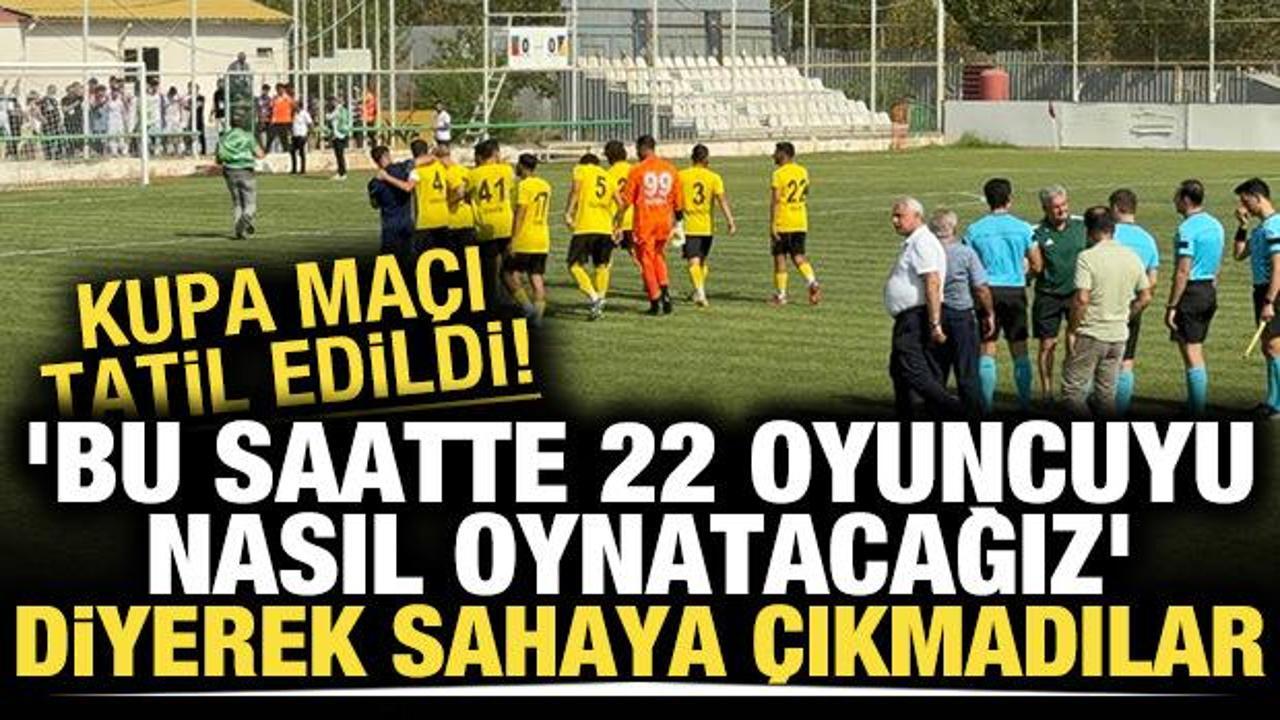 'Bu saatte 22 oyuncuyu nasıl oynatacağız' diyerek sahaya &ccedil;ıkmadılar! Ma&ccedil; tatil edildi