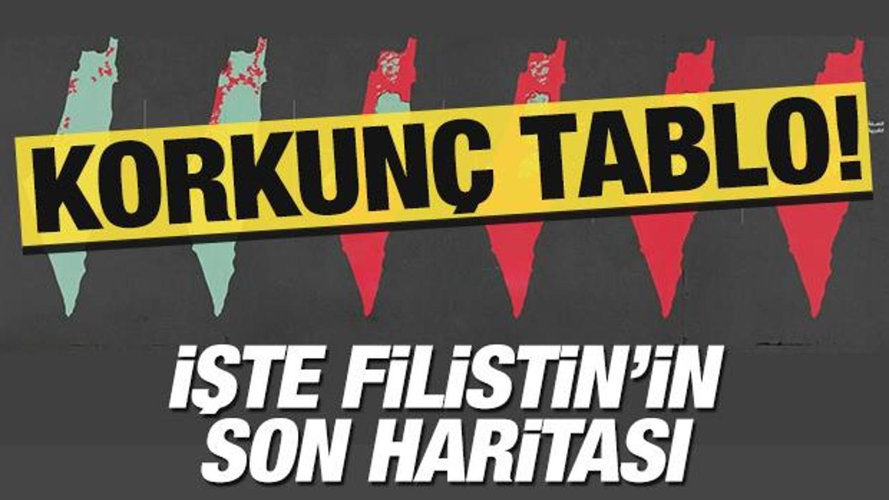 İşte Filistin'in son haritası... Her yer kara adası!