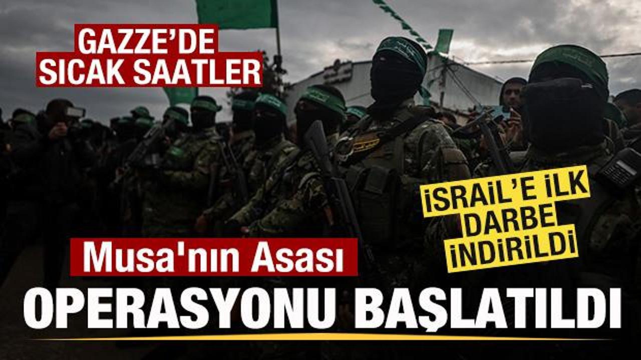 Kassam Tugayları duyurdu! Musa'nın Asası Operasyonu başlatıldı! İsrail'e ilk darbe vuruldu