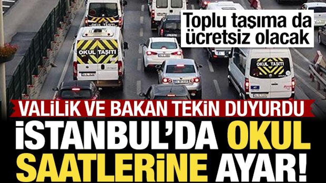 Okulun ilk günü İstanbul'da 'saat' ayarı! Toplu taşıma da ücretsiz olacak