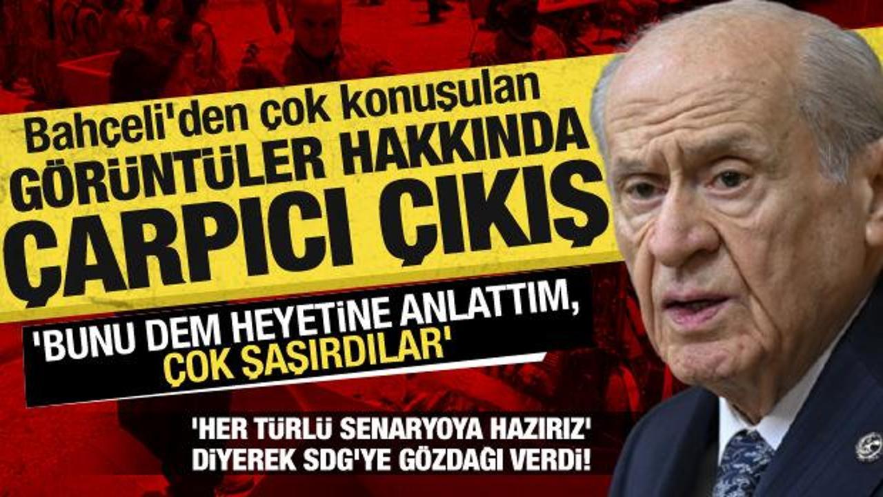 Bahçeli'den silah bırakma görüntülerine dikkat çeken yorum: Dem heyeti fikrime çok şaşırdı