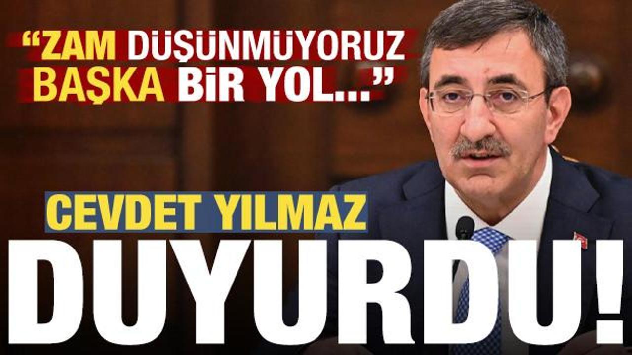 Cevdet Yılmaz duyurdu: Vergi zammı düşünmüyoruz, başka bir yol...