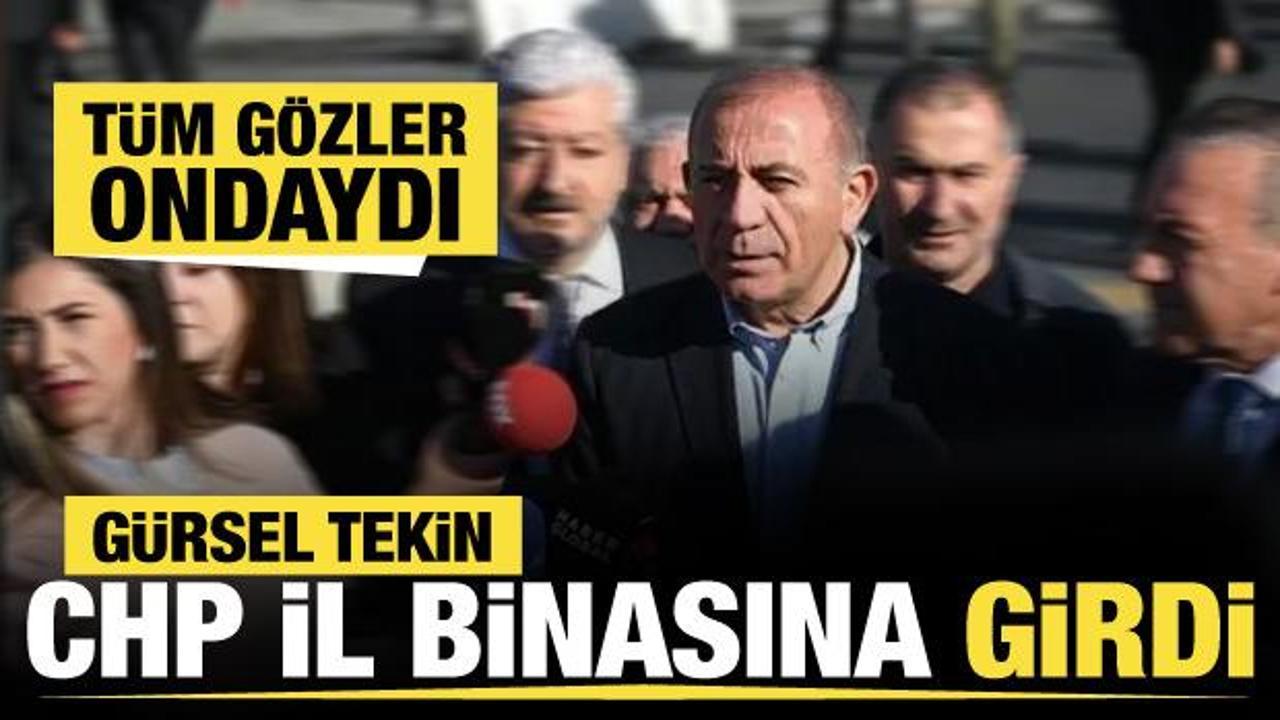 Gürsel Tekin, CHP İstanbul İl binasına giriş yaptı