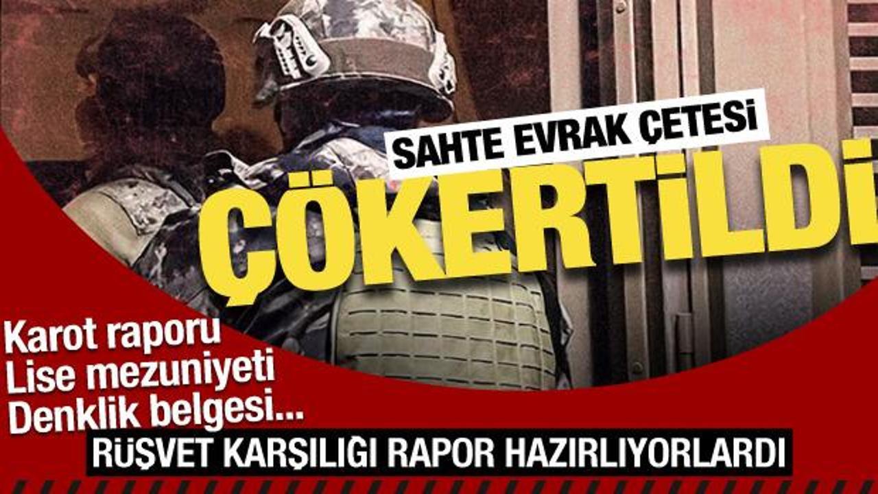 İstanbul merkezli 5 ilde sahte evrak operasyonu: 46 ş&uuml;pheli yakalandı