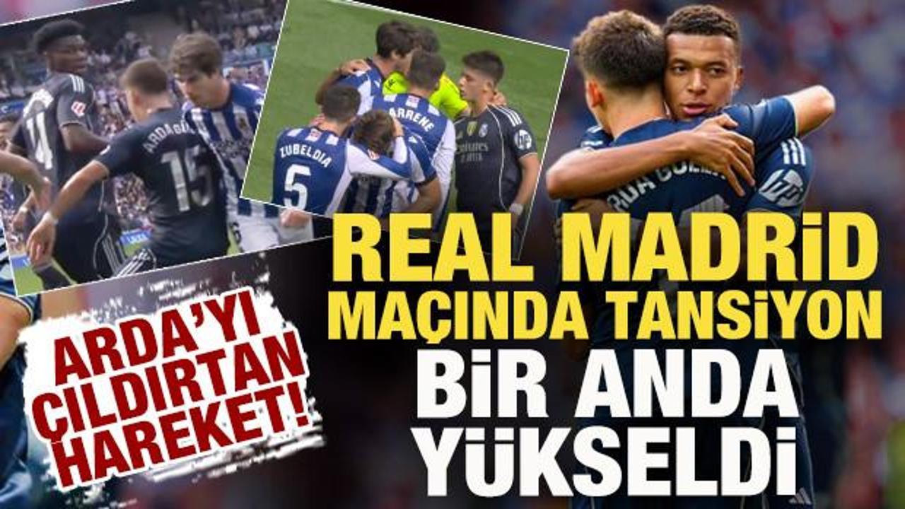 Real Madrid maçında Arda Güler'i çıldırtan hareket! Takım arkadaşları hemen araya girdi