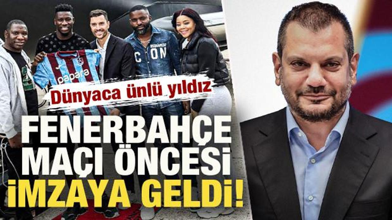 Trabzonspor, F.Bah&ccedil;e ma&ccedil;ı &ouml;ncesi Onana'yı imzaya getirdi! İşte ilk s&ouml;zleri