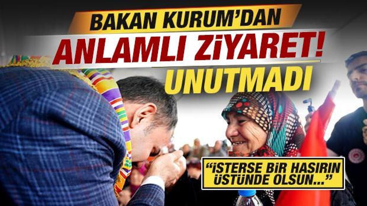 Bakan Kurum'dan anlamlı ziyaret! "İsterse hasırın &uuml;st&uuml;nde olsun, Allah sizden razı olsun"
