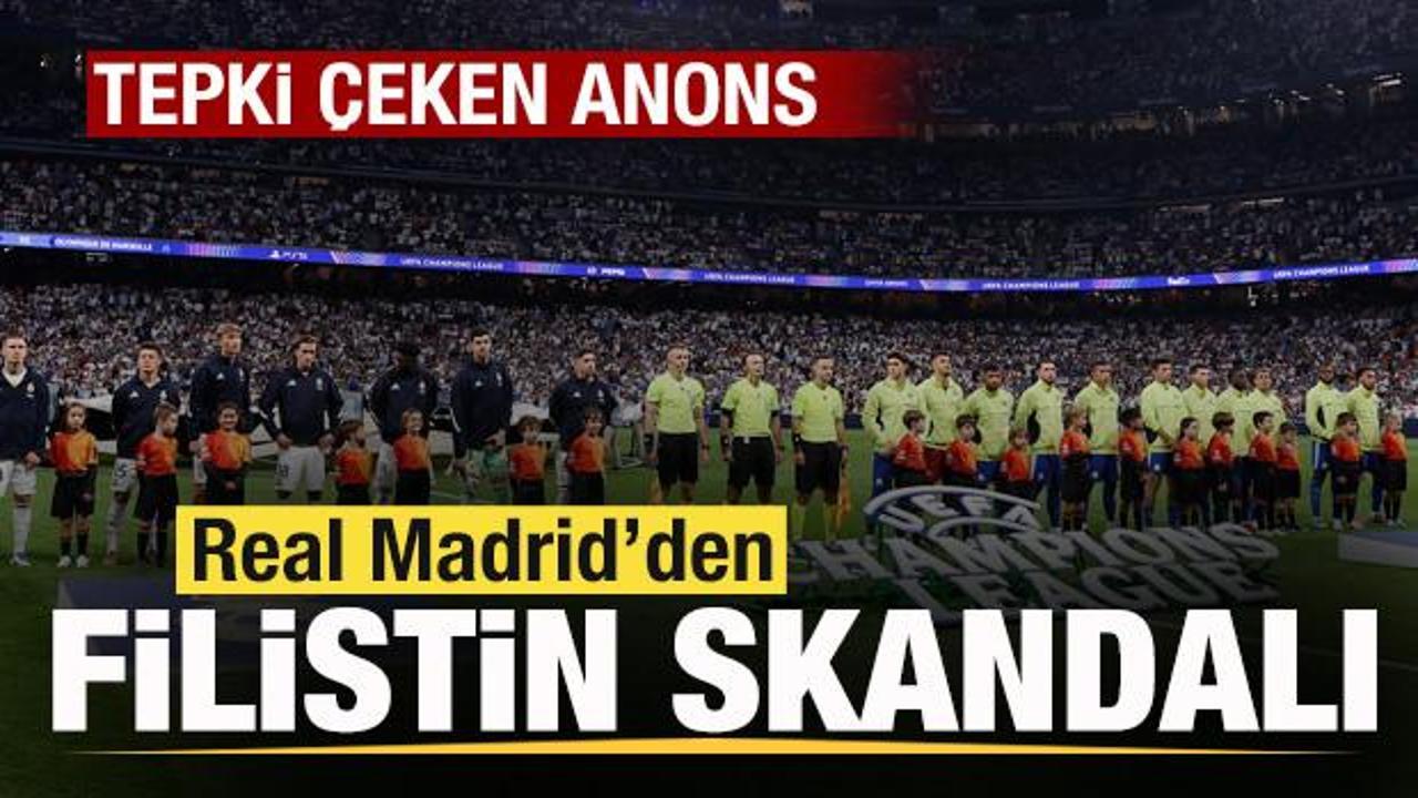 Real Madrid'de Filistin skandalı! Tepki &ccedil;eken anons