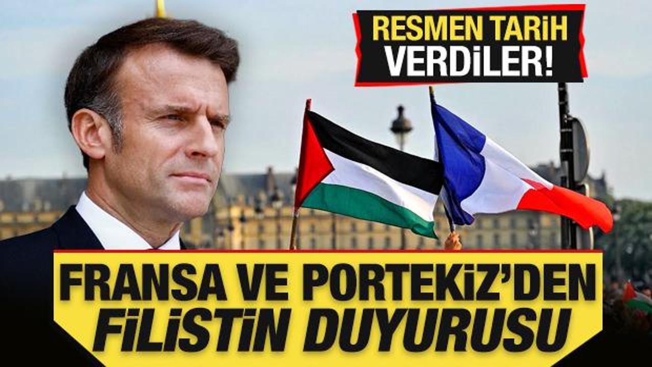 Son dakika: Tarih verdiler! Fransa ve Portekiz resmen Filistin Devleti'ni tanıyor