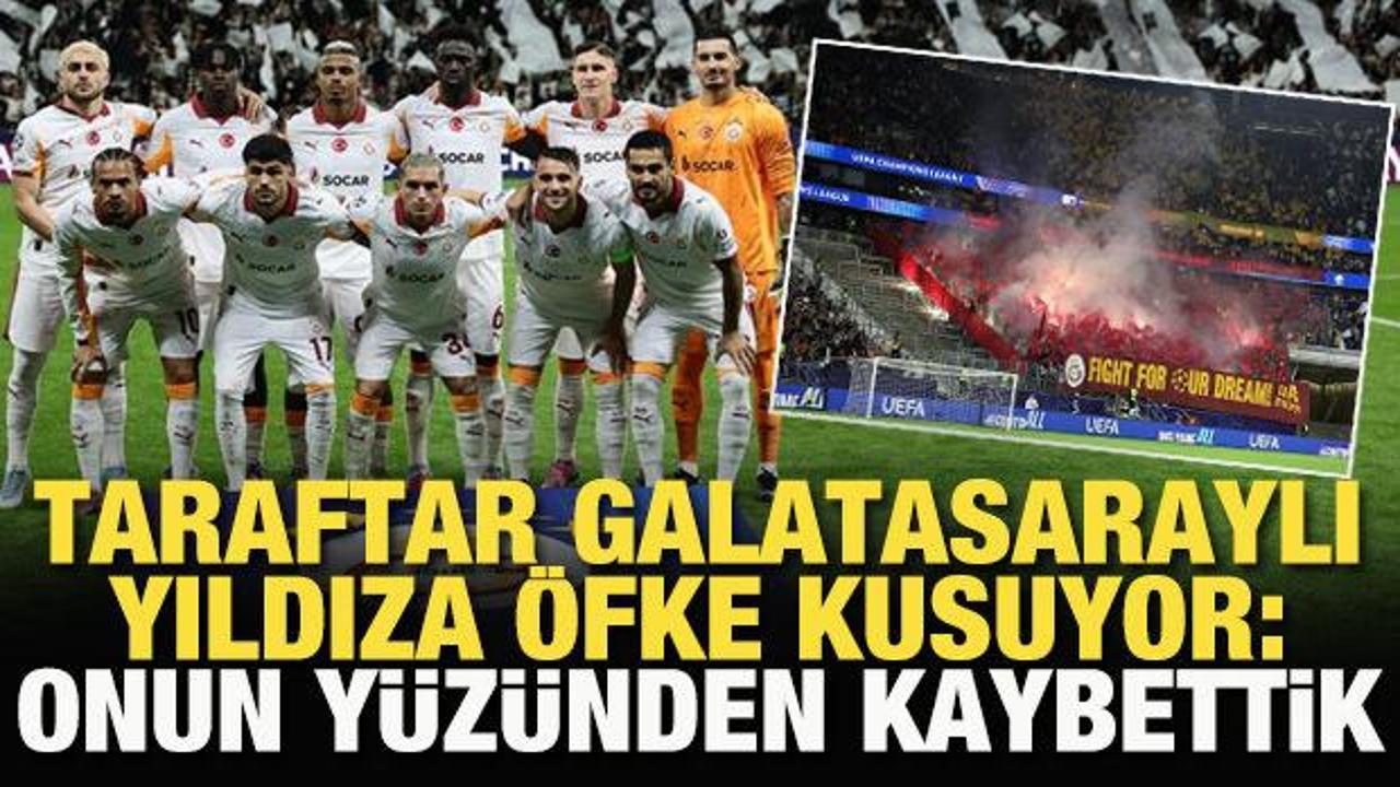 Taraftar Galatasaraylı yıldıza &ouml;fke kusuyor: Onun y&uuml;z&uuml;nden kaybettik