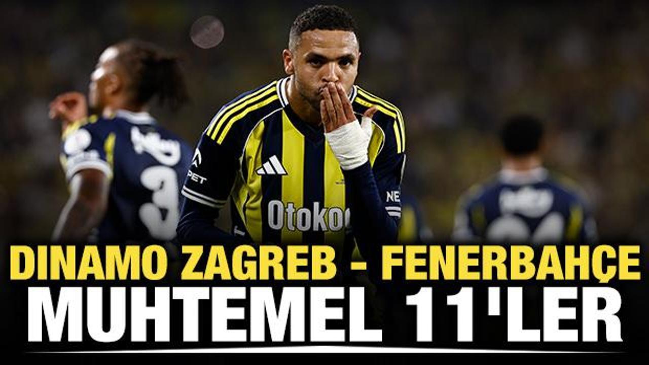 Dinamo Zagreb - Fenerbahçe! Muhtemel 11'ler